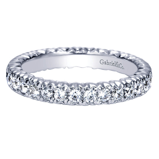 Anniversary Band 14k White Gold Contemporary Eternity Band