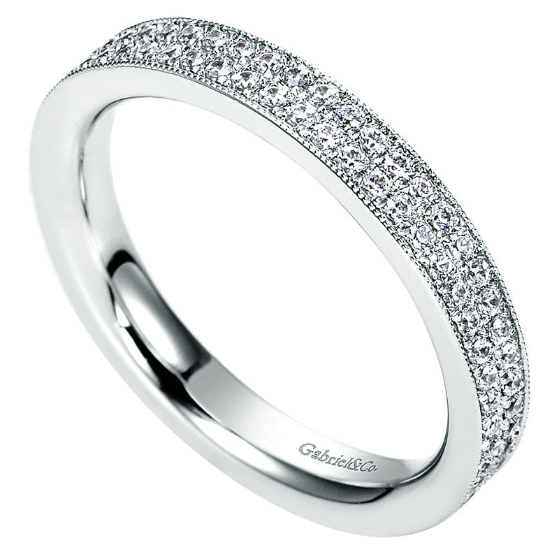 14K White Gold Diamond Eternity Band 14K White Gold ANniversary Band AN6031-6W44Jj