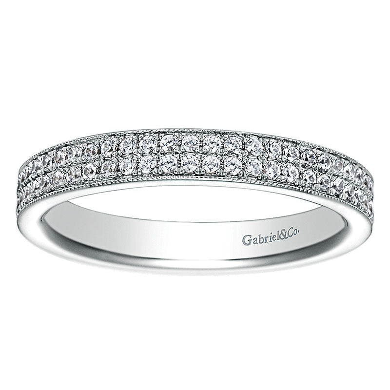 14K White Gold Diamond Eternity Band 14K White Gold ANniversary Band AN6031-6W44Jj