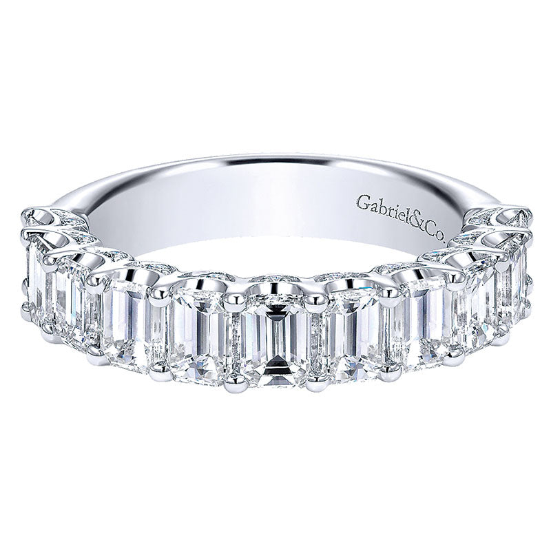 Anniversary Band 14k White Gold Diamond Fancy