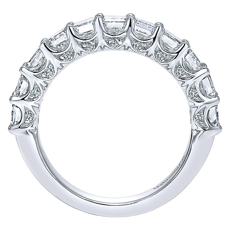 Anniversary Band 14k White Gold Diamond Fancy