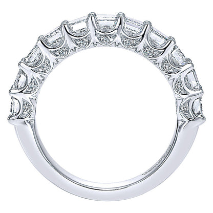 Anniversary Band 14k White Gold Diamond Fancy