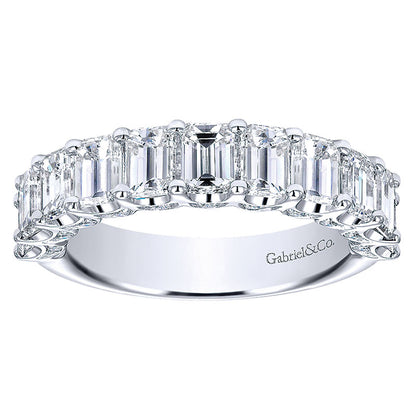 Anniversary Band 14k White Gold Diamond Fancy