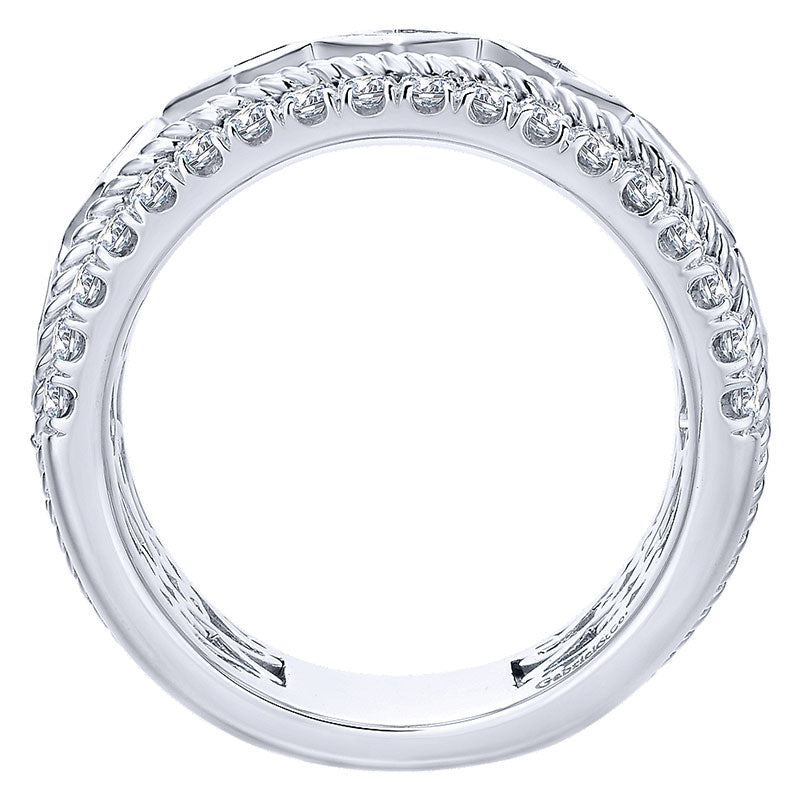 Anniversary Band 14k White Gold Diamond Fancy