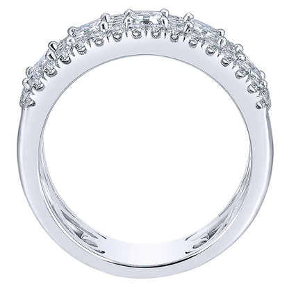 Anniversary Band 14k White Gold Diamond Fancy