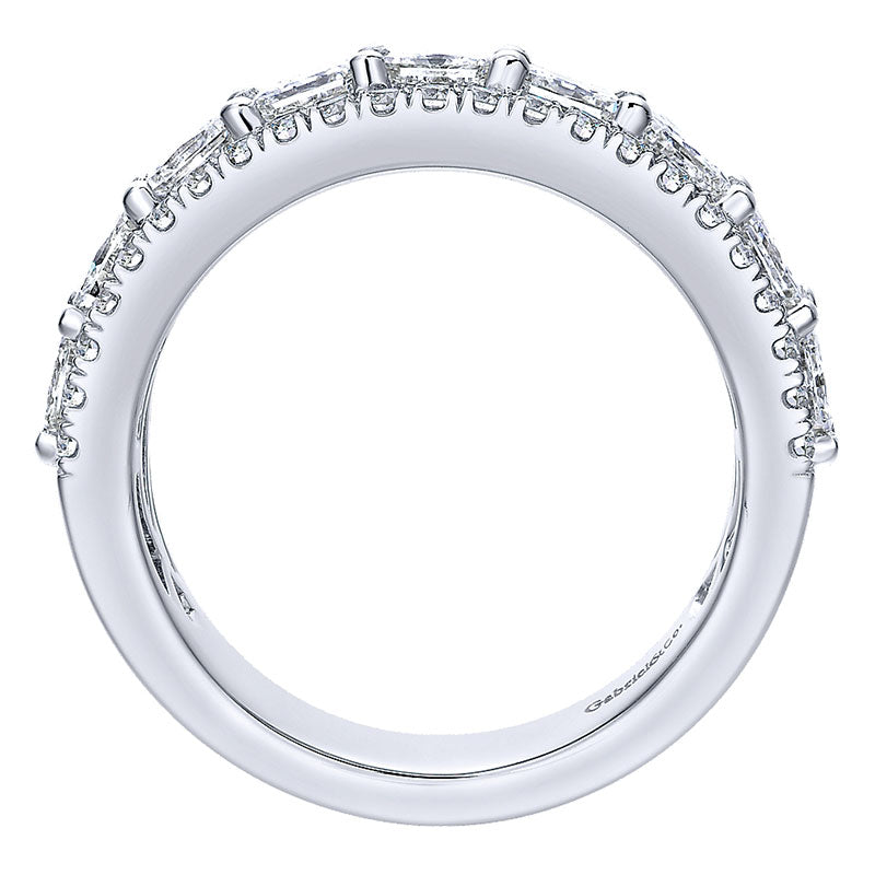 Anniversary Band 14k White Gold Diamond Fancy