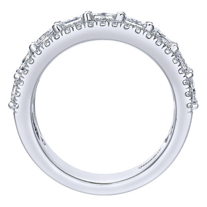 Anniversary Band 14k White Gold Diamond Fancy