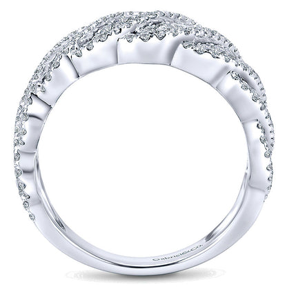 Anniversary Band 14k White Gold Diamond Fancy