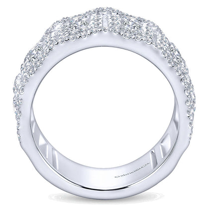 Anniversary Band 14k White Gold Diamond Fancy