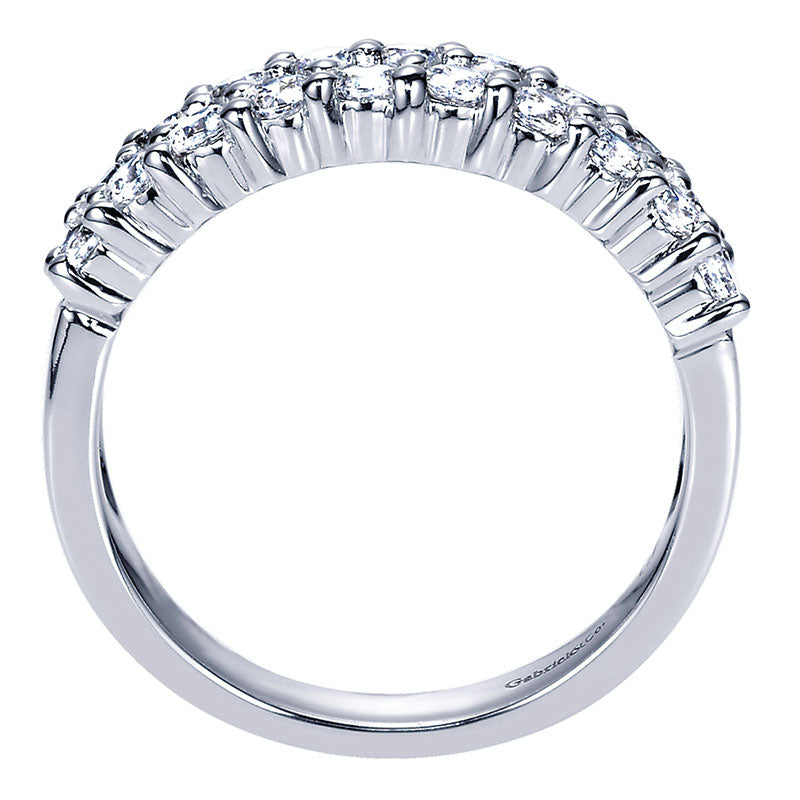 Anniversary Band 14k White Gold Diamond Fancy