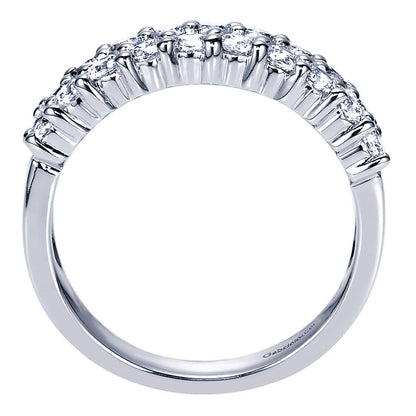 Anniversary Band 14k White Gold Diamond Fancy