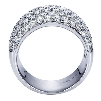 Anniversary Band 14k White Gold Diamond Fancy