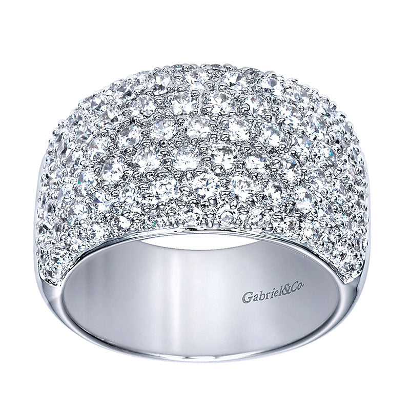 Anniversary Band 14k White Gold Diamond Fancy