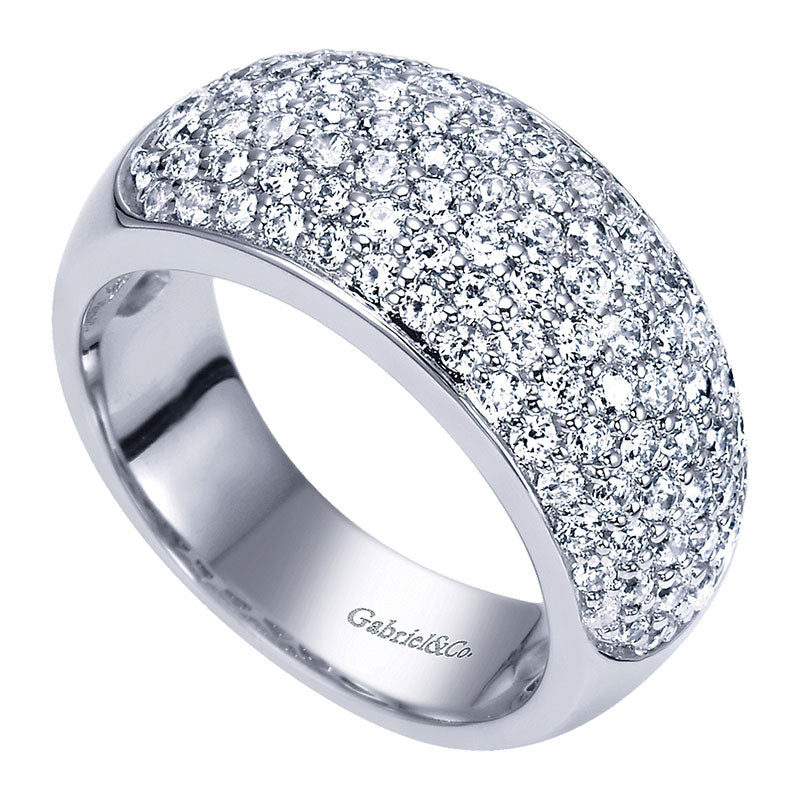 Anniversary Band 14k White Gold Diamond Fancy