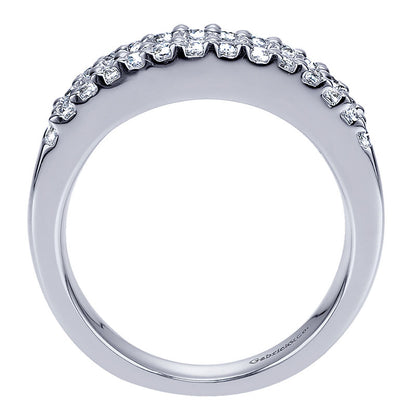 Anniversary Band 14k White Gold Diamond Fancy