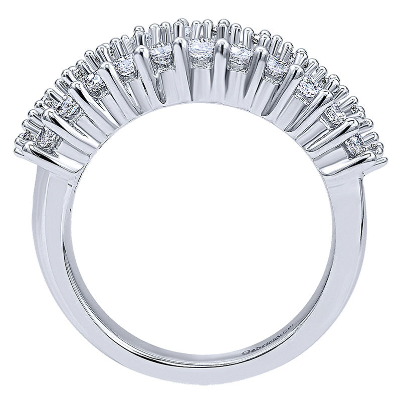 Anniversary Band 14k White Gold Diamond Fancy