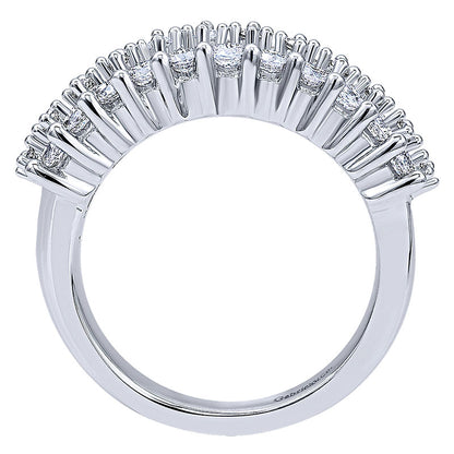 Anniversary Band 14k White Gold Diamond Fancy