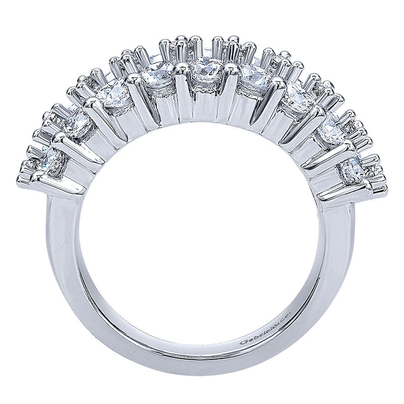 Anniversary Band 14k White Gold Diamond Fancy
