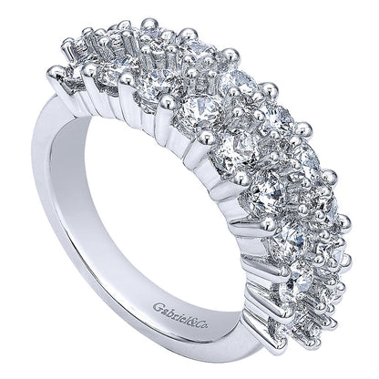 Anniversary Band 14k White Gold Diamond Fancy