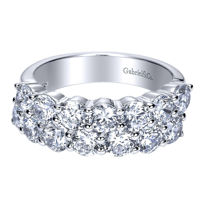 Anniversary Band 14k White Gold Diamond Fancy