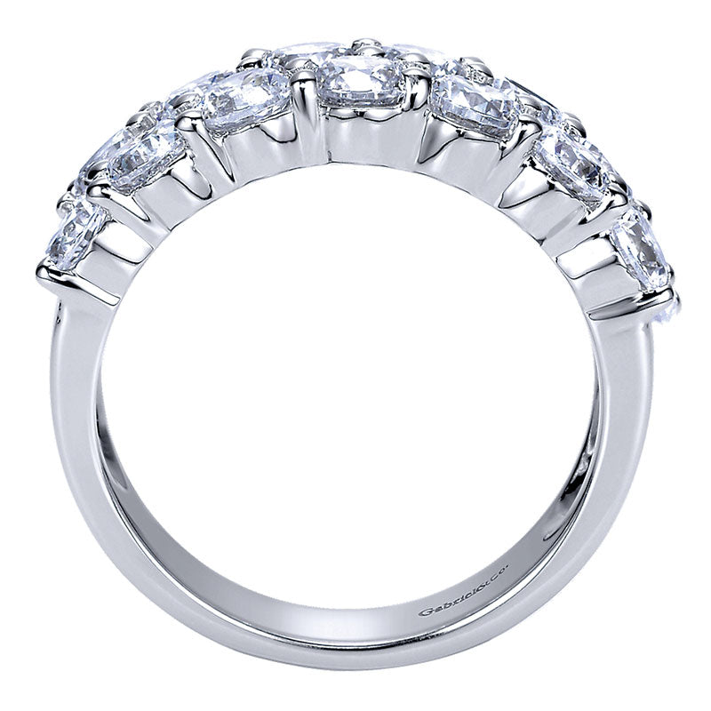 Anniversary Band 14k White Gold Diamond Fancy