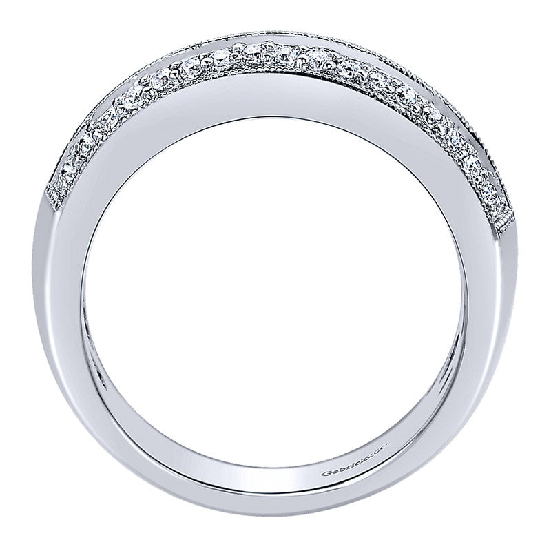 Anniversary Band 14k White Gold Diamond Fancy