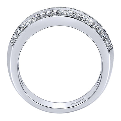 Anniversary Band 14k White Gold Diamond Fancy