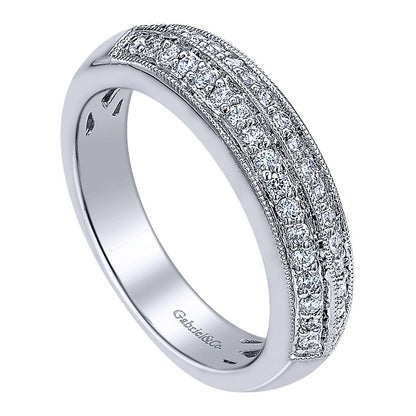 Anniversary Band 14k White Gold Diamond Fancy
