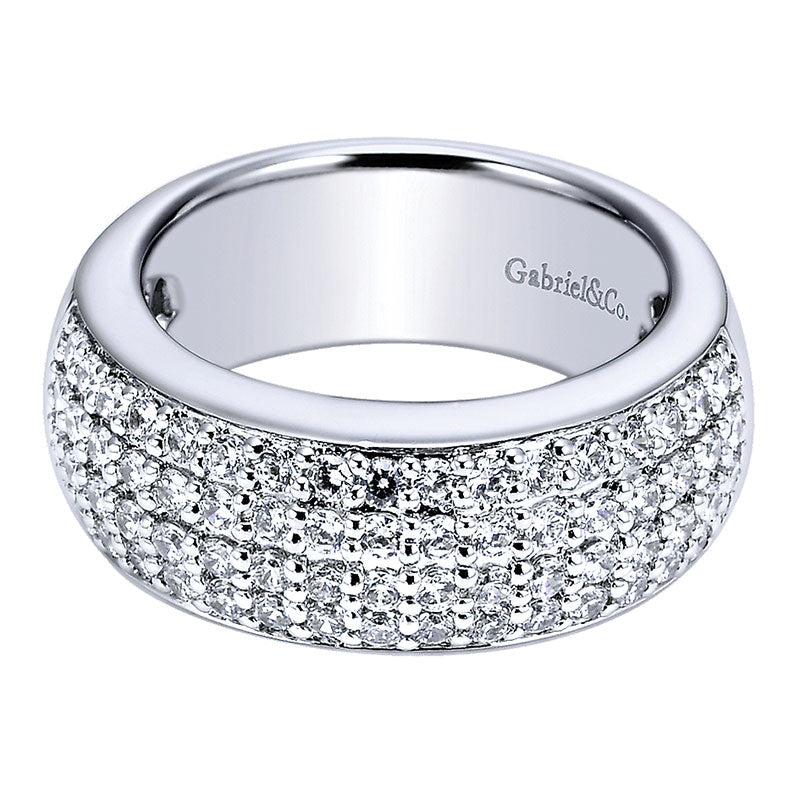 Anniversary Band 14k White Gold Diamond Fancy