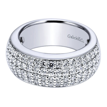 Anniversary Band 14k White Gold Diamond Fancy