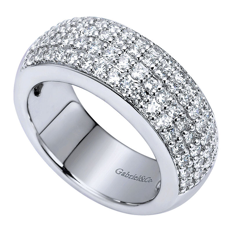 Anniversary Band 14k White Gold Diamond Fancy