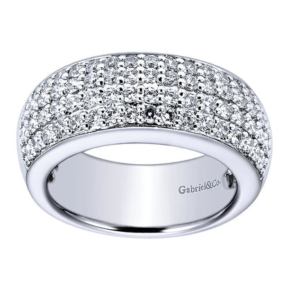 Anniversary Band 14k White Gold Diamond Fancy