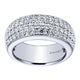 Anniversary Band 14k White Gold Diamond Fancy