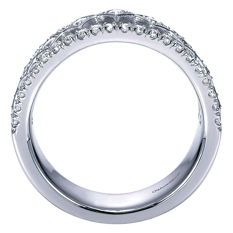 Anniversary Band 14k White Gold Diamond Fancy