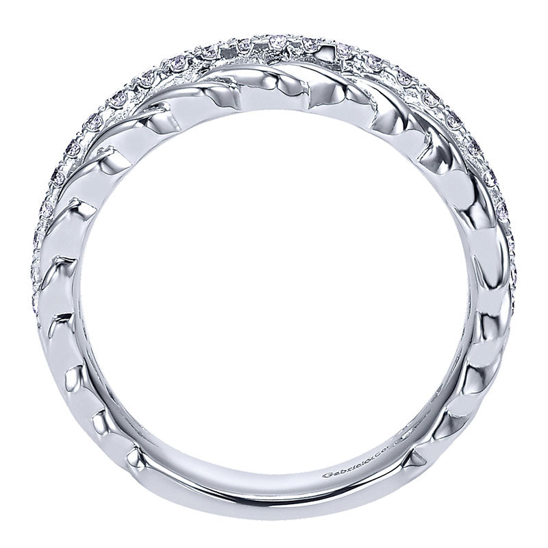 Anniversary Band 14k White Gold Diamond Fancy