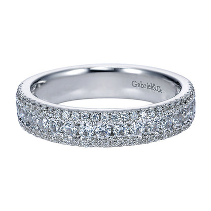 Anniversary Band 14k White Gold Diamond Fancy