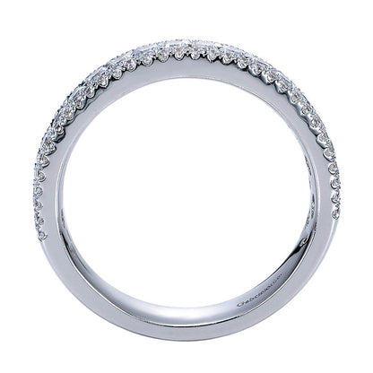 Anniversary Band 14k White Gold Diamond Fancy