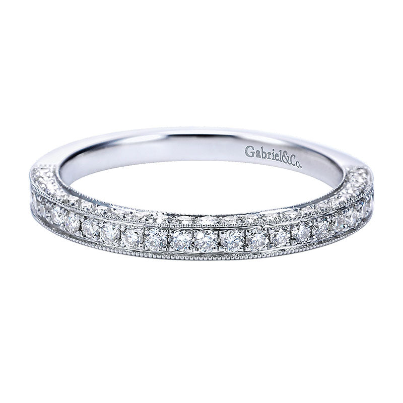 Anniversary Band 14k White Gold Diamond Fancy