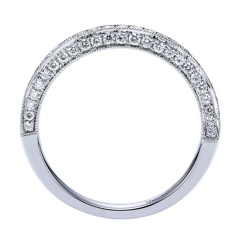 Anniversary Band 14k White Gold Diamond Fancy