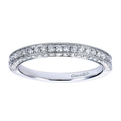 Anniversary Band 14k White Gold Diamond Fancy