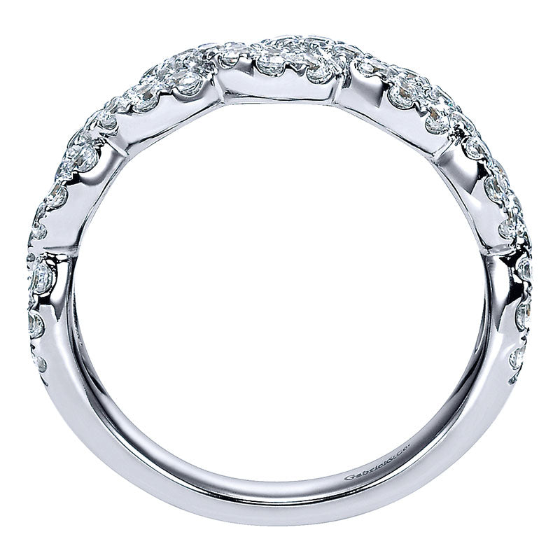Anniversary Band 14k White Gold Diamond Fancy