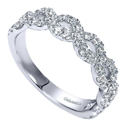 Anniversary Band 14k White Gold Diamond Fancy