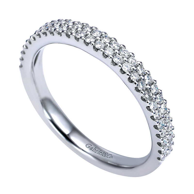 Anniversary Band 14k White Gold Diamond Fancy