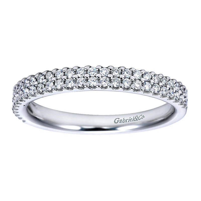 Anniversary Band 14k White Gold Diamond Fancy