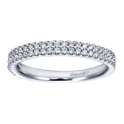Anniversary Band 14k White Gold Diamond Fancy