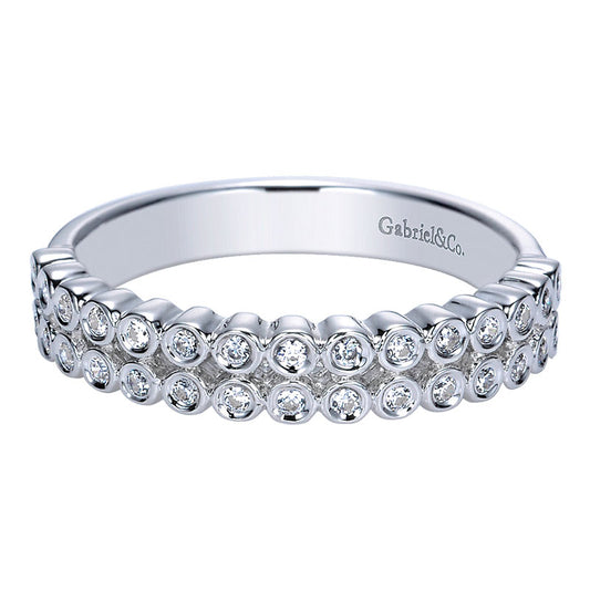 Anniversary Band 14k White Gold Diamond Fancy
