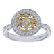 Ladies' Ring 14k White Gold Victorian Fashion