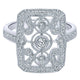 Ladies' Ring 14k White Gold Victorian Fashion