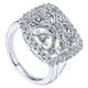 Ladies' Ring 14k White Gold Victorian Fashion