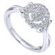 Ladies' Ring 14k White Gold Clustered Diamonds Fashion